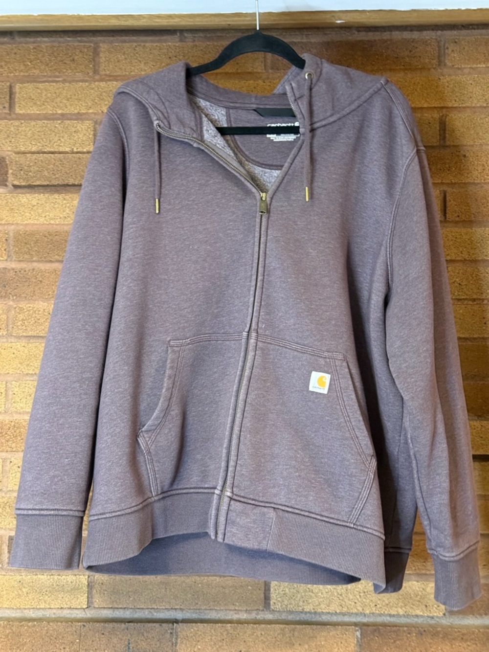 Carhartt Brown-Purple Zip-Up Hoodie